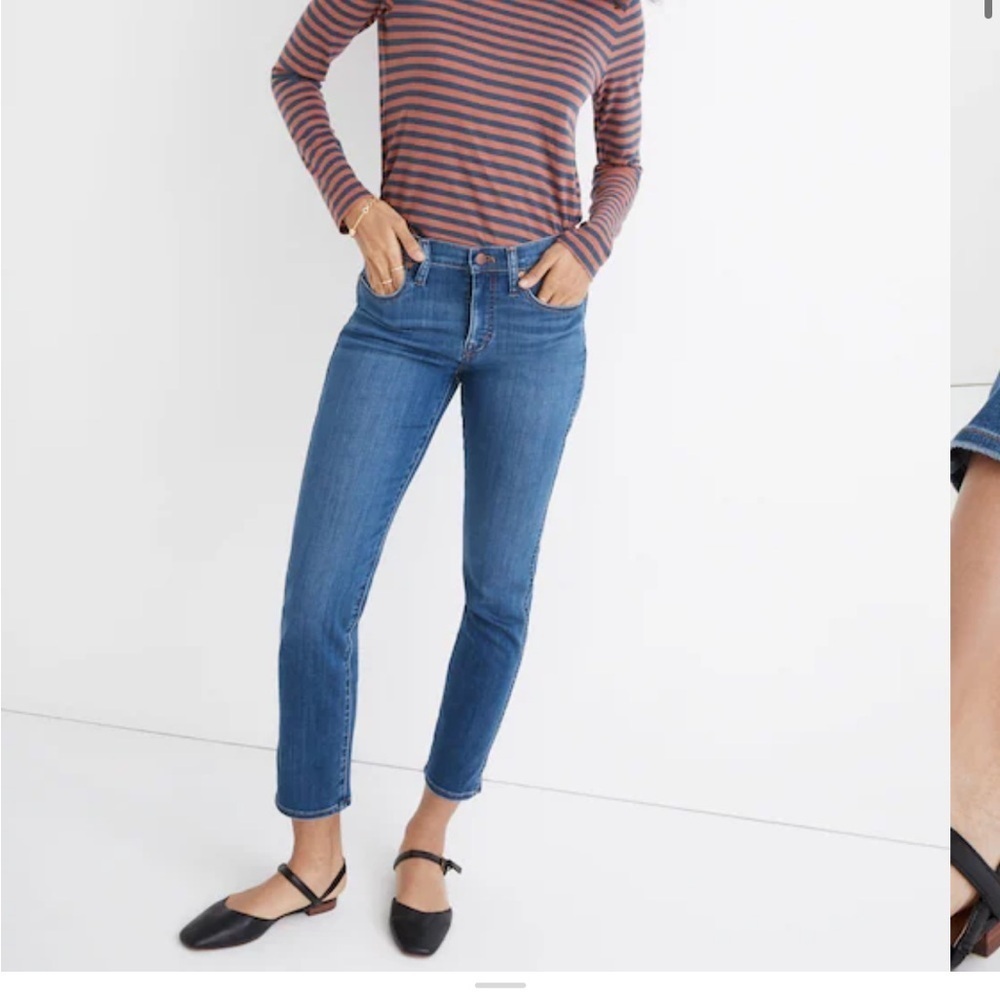 Madewell midrise stovepipe jeans 28